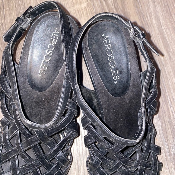 Strappy black Aerosoles Heels size 8.5 NWOT - Picture 8 of 9